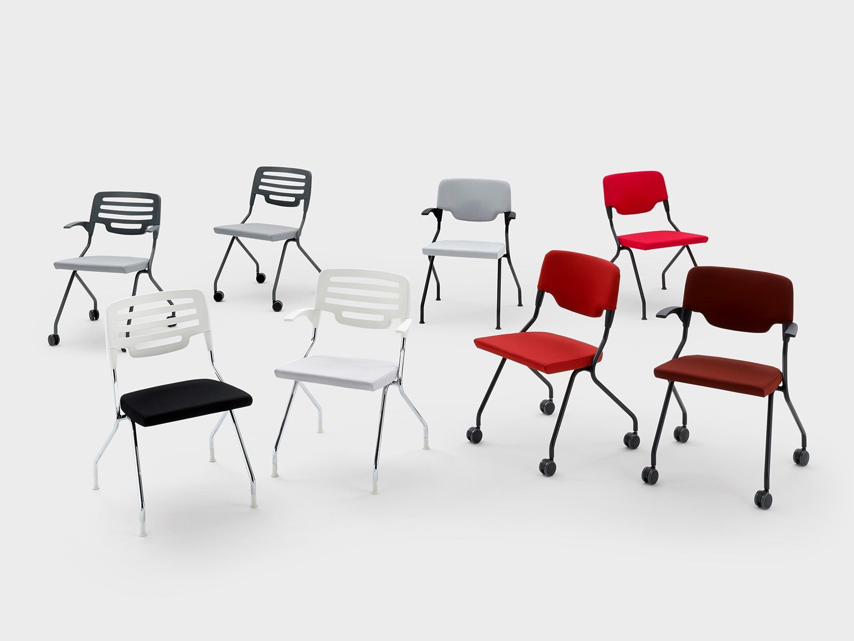 Тканевый стул с колесами с подлокотниками Viganò Madam Collectivity ARCH-00125020 - Вид №2