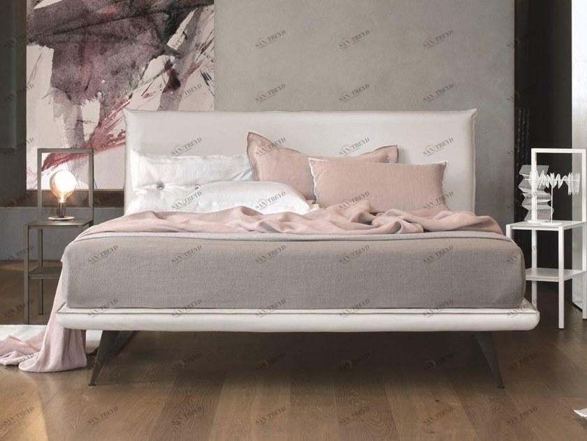 Gruppo Tomasella Двуспальная кровать с обивкой из экокожи sun-id-1481863