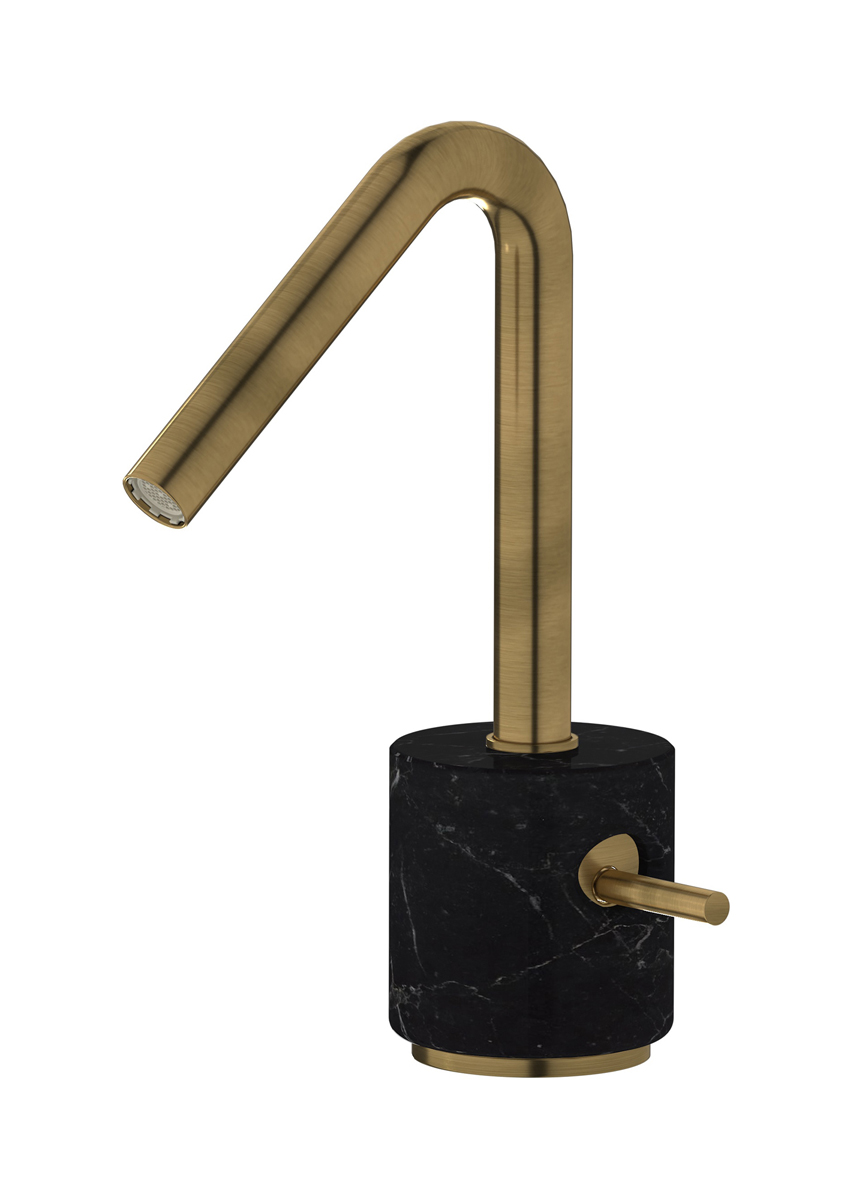 Смеситель для раковины на 1 отверстие в комплекте с донным клапаном WE ARE IB mr200mb_2 Modern Bronze Marmo