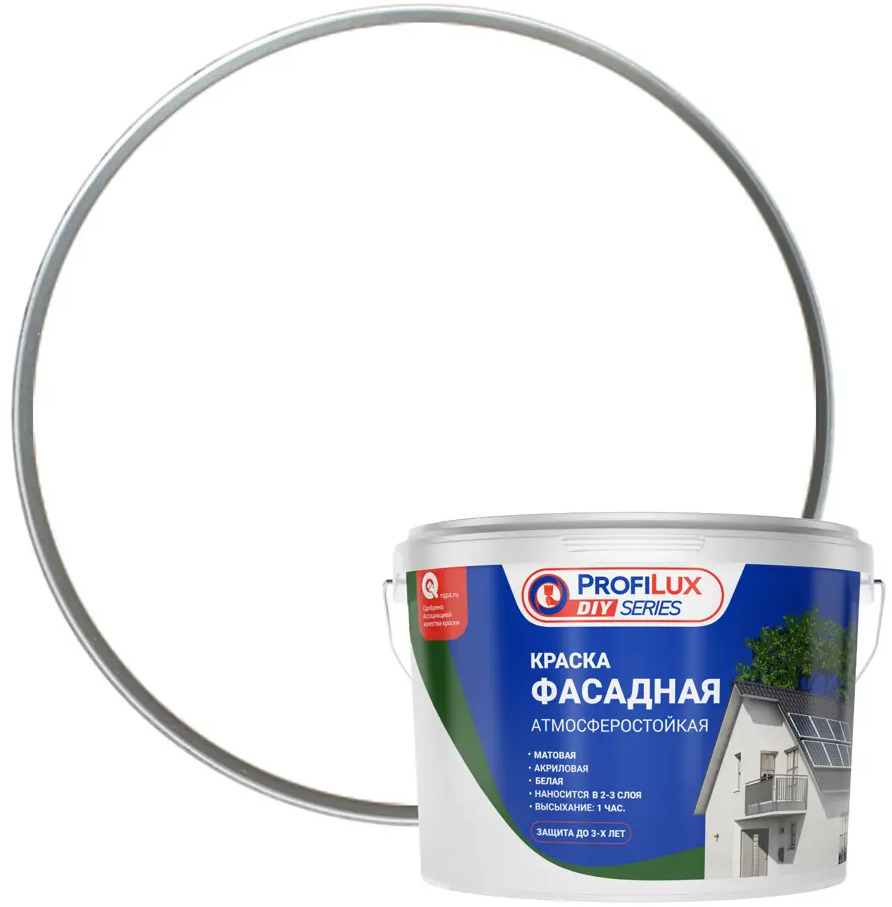 Фасадная краска PROFILUX для наружных работ - матовая белая основа 25 л 82572558