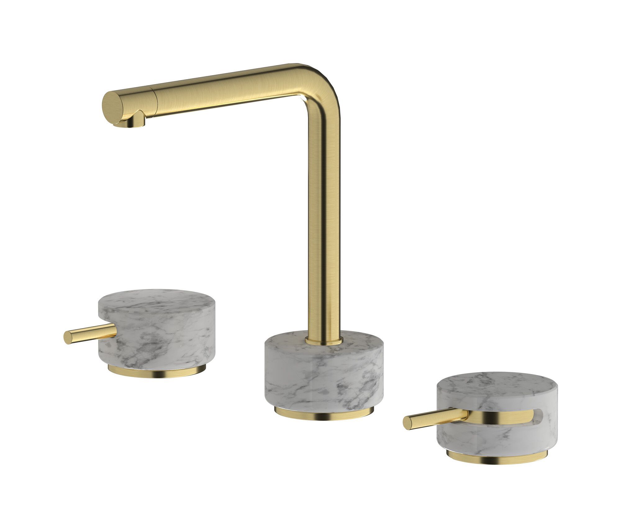 Смеситель для раковины с 3 отверстиями для мраморной столешницы IB мрамор + мрамор Elle ARCH-00055279 - Вид №8