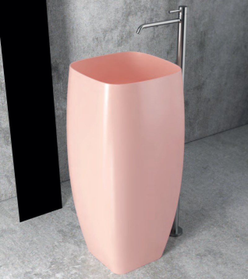 33230101.01 Напольная раковина 450х400х920 мм Alice Ceramica Nur OPEN без перелива без отверстием под смеситель Белый глянцевый - Вид №3