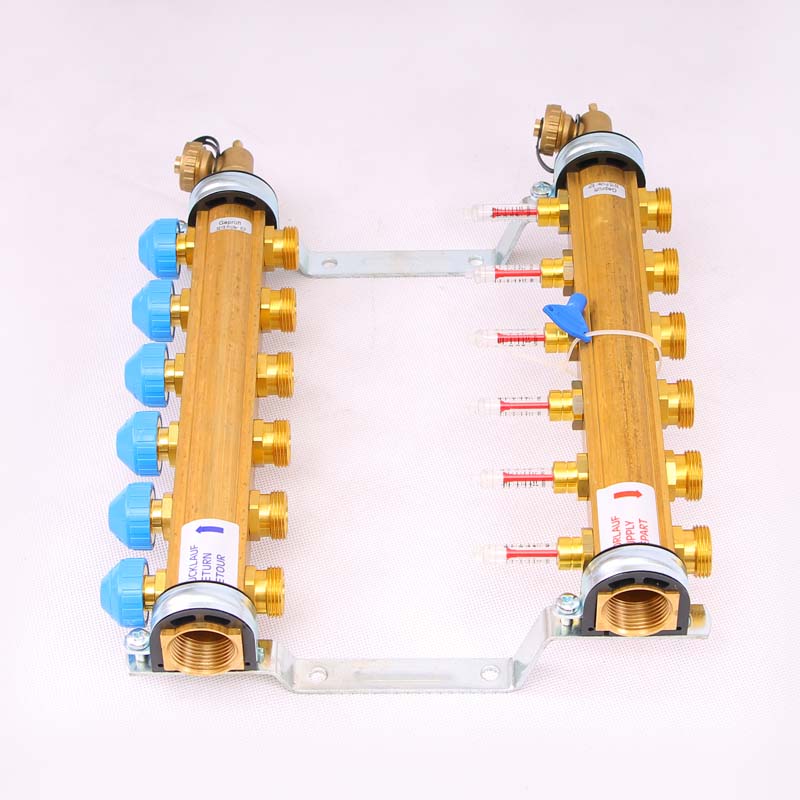 Коллекторная группа HKV/T с термостатическими вентилями и расходомерами WATTS Ind 1"x3/4"ЕК 6 выходов 10004200 - Вид №2