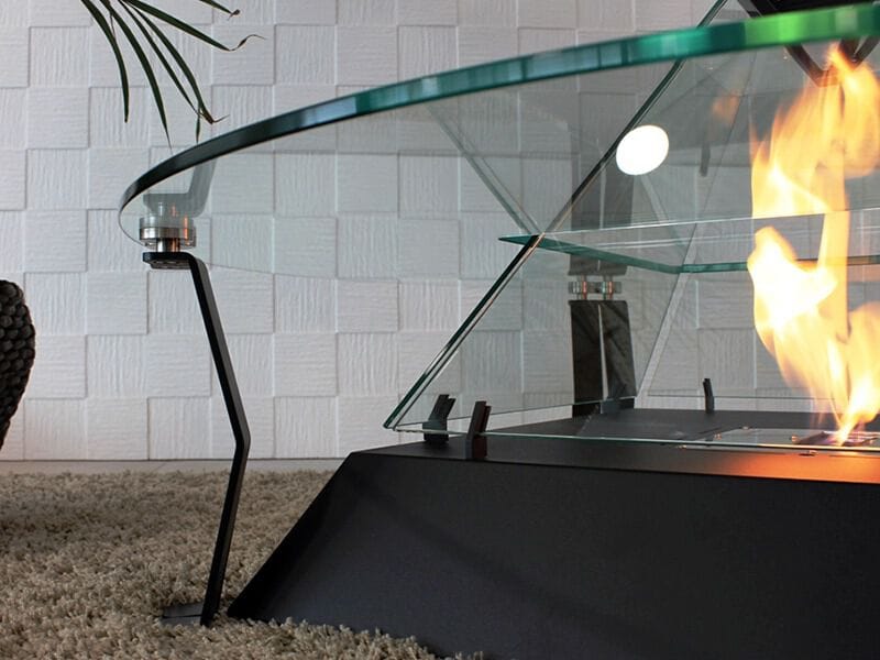 Отдельно стоящий камин с панорамным стеклом bioKamino CRYSTAL LOUVRE ARCH-00138063 - Вид №4