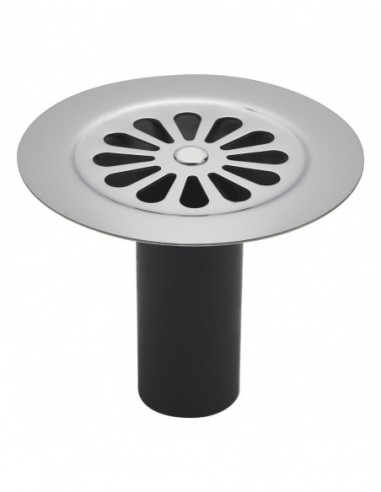 035800 000 01  Решетка в виде ромбов для сливного трапа, в комплект входит гидрозатвор, Д. 85 мм, нержавеющая сталь Valentin Хром  - Вид №1