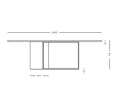 Secolo Horus Обеденный стол 240 x 130 x 72 из глянцевого/матового лакированного дерева  - Вид №5