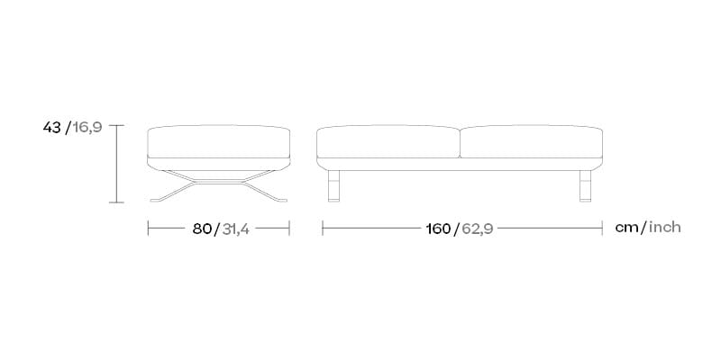 Тканевая садовая скамейка Kettal Boma ARCH-00118106 - Вид №3