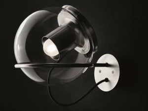 Oluce Бра с прямым светом из дутого стекла The globe