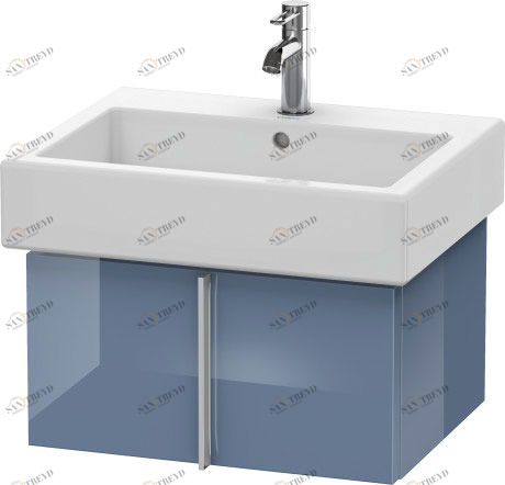 VE610404747 Vero Тумбочка подвесная Каменно-синий глянцевый лак Duravit
