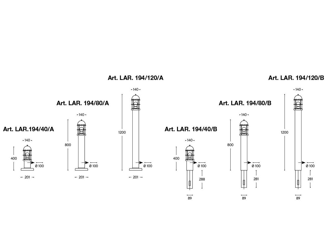 Металлический световой столб для общественных мест Aldo Bernardi Attila ARCH-00075338 - Вид №2