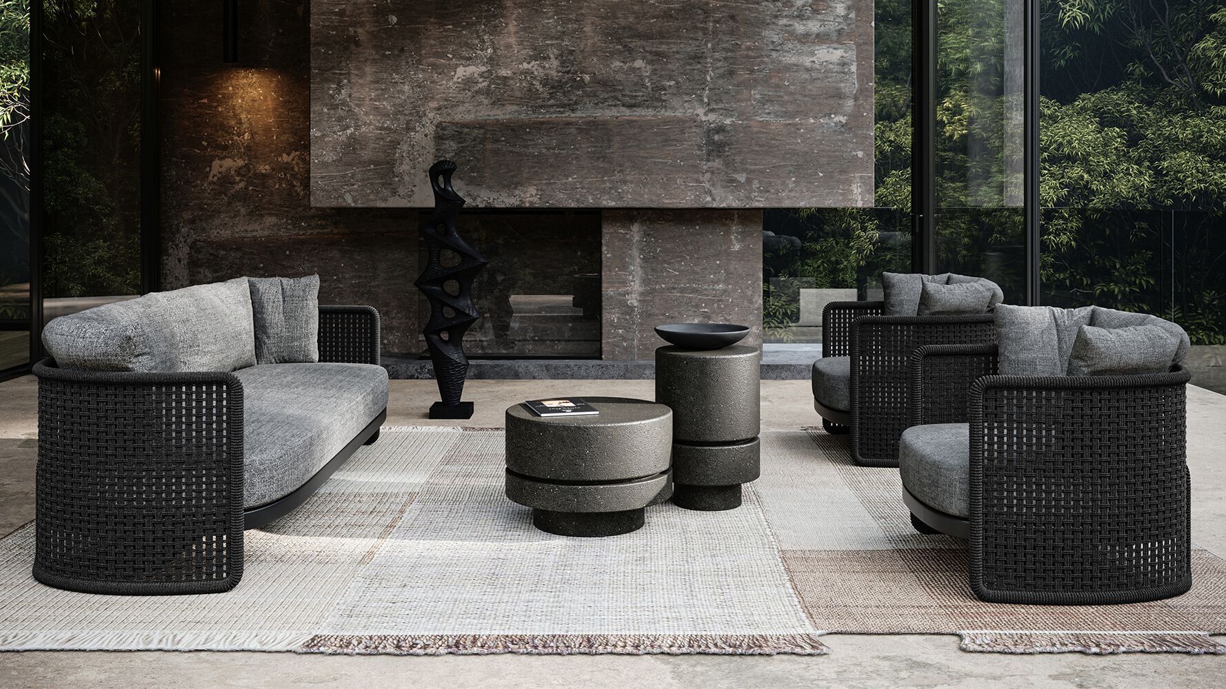 3-местный тканевый садовый диван SNOC Miura ARCH-00114868 - Вид №4