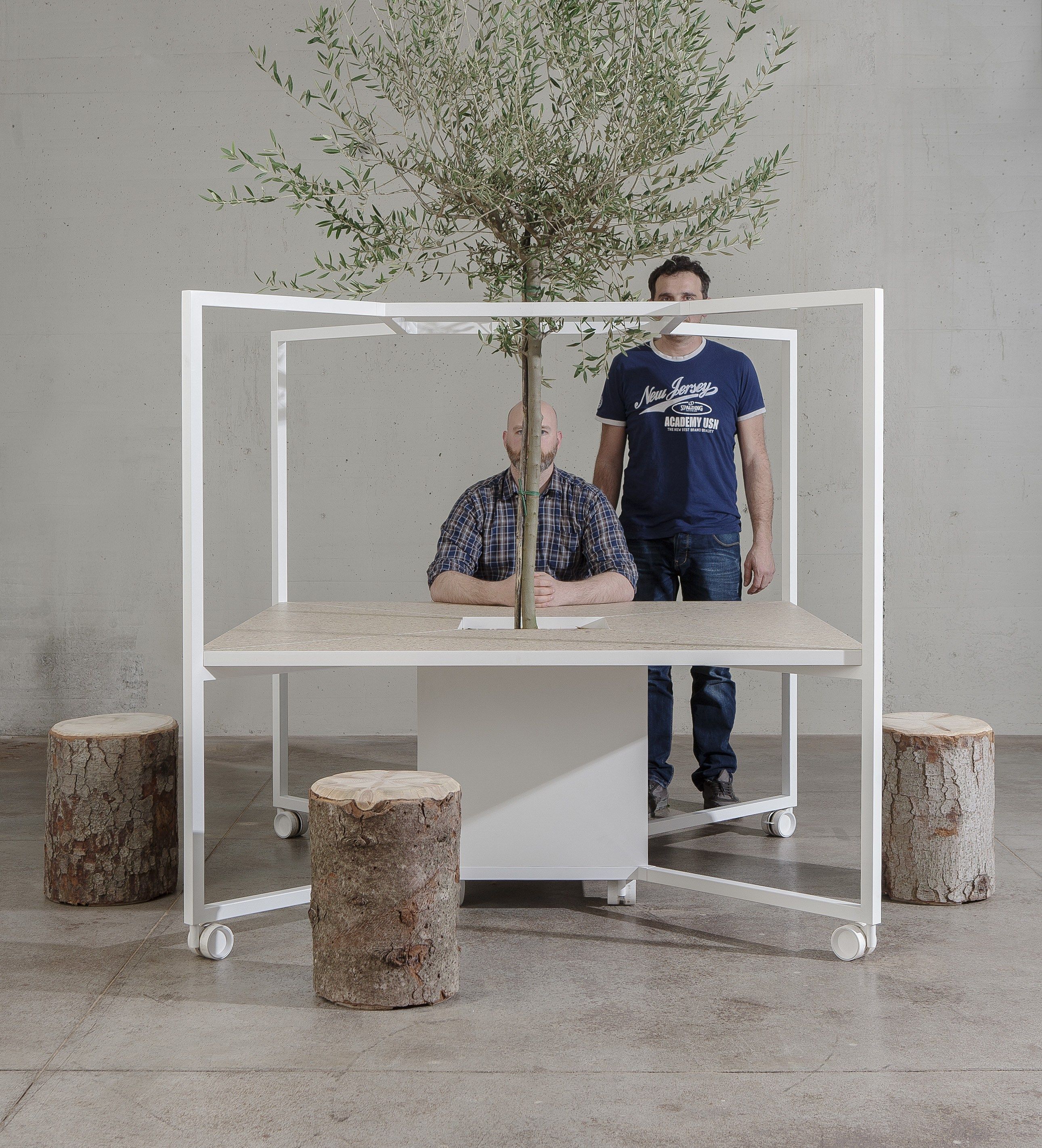 Множественный квадратный стол с звукопоглощающими перегородками FANTONI концентратор ARCH-00133681 - Вид №3