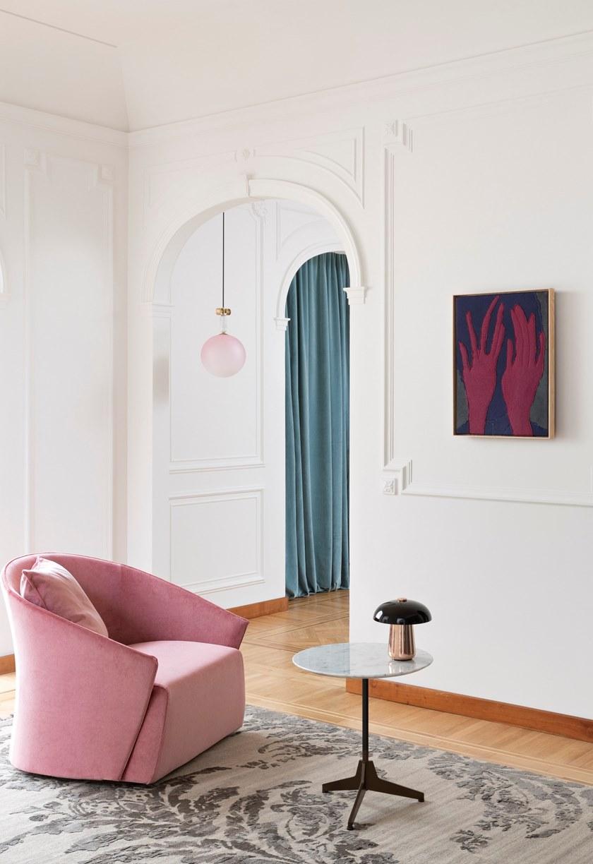 Saba Italia Кресло из ткани со съемным чехлом с подлокотниками sun-id-1514368 - Вид №3