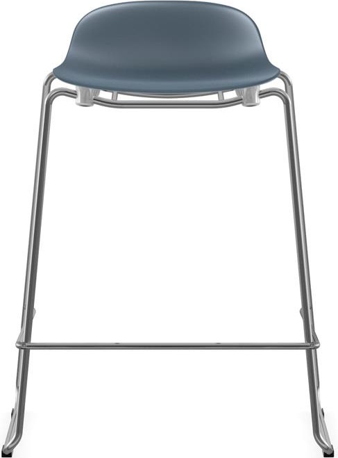 603233 Барный стул 65 см Stacking Chrome Blue Normann Copenhagen Form - Вид №1