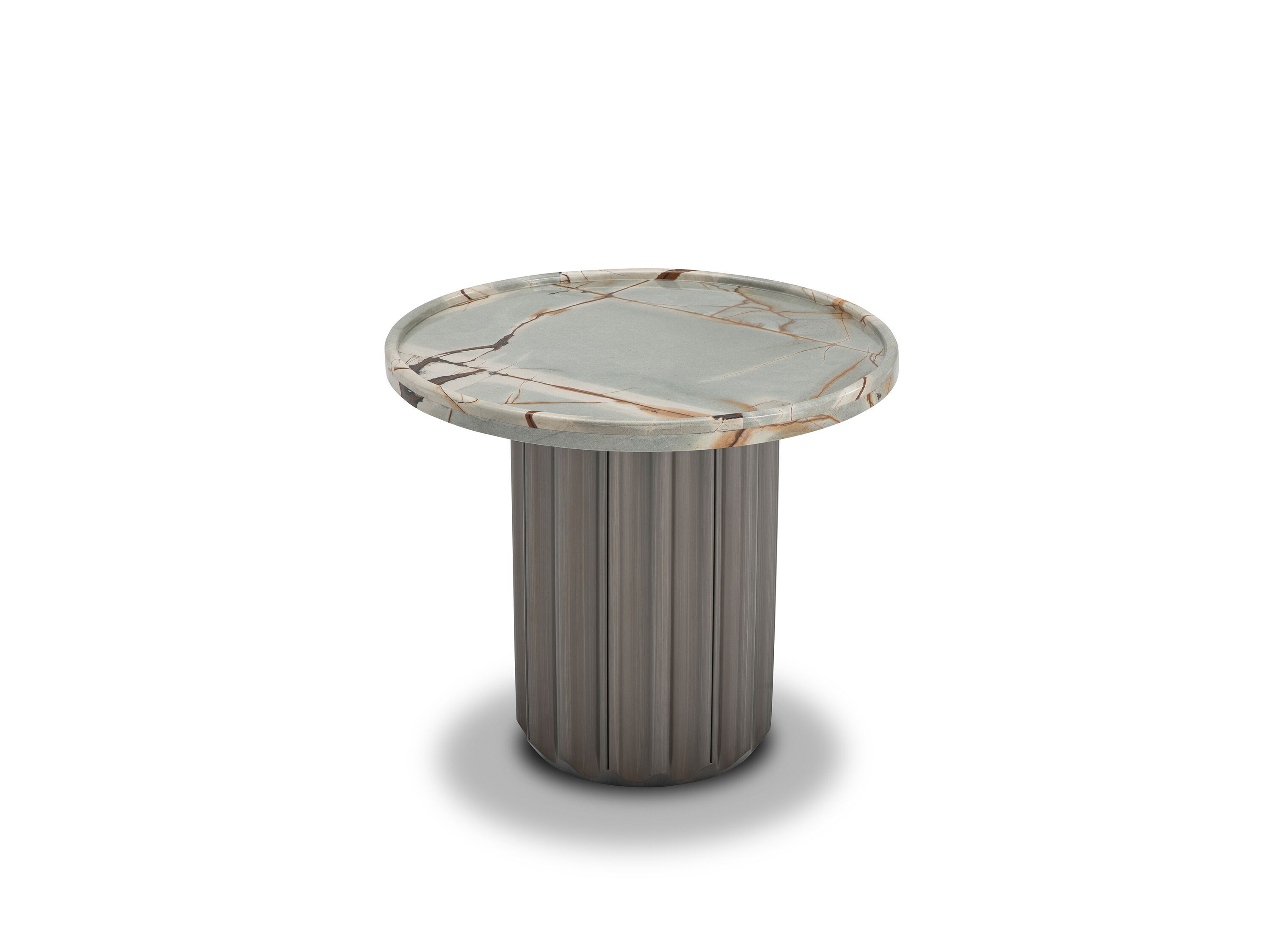 Низкий круглый журнальный столик из мрамора и нержавеющей стали CAMPO DE' FIORI ASCT655 ARCH-00091789 - Вид №3