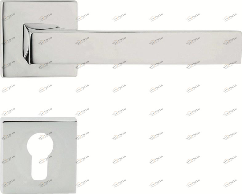 LINEA CALI' Ручка из хромированной латуни на розетке с замком Zen sun-id-1501150