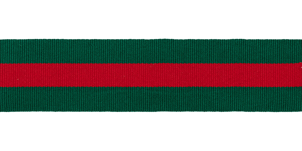 140038 009 Лента лампасная тканая 38 мм зеленый/красный/зеленый Santreyd 