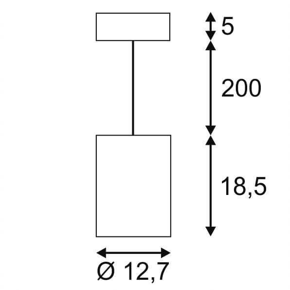 Подвесной светильник белый цилиндр SLV Supros PD 133151 SLV ДИЗАЙНЕРСКИЕ, SUPROS PD 00-3889775 Белый  - Вид №1