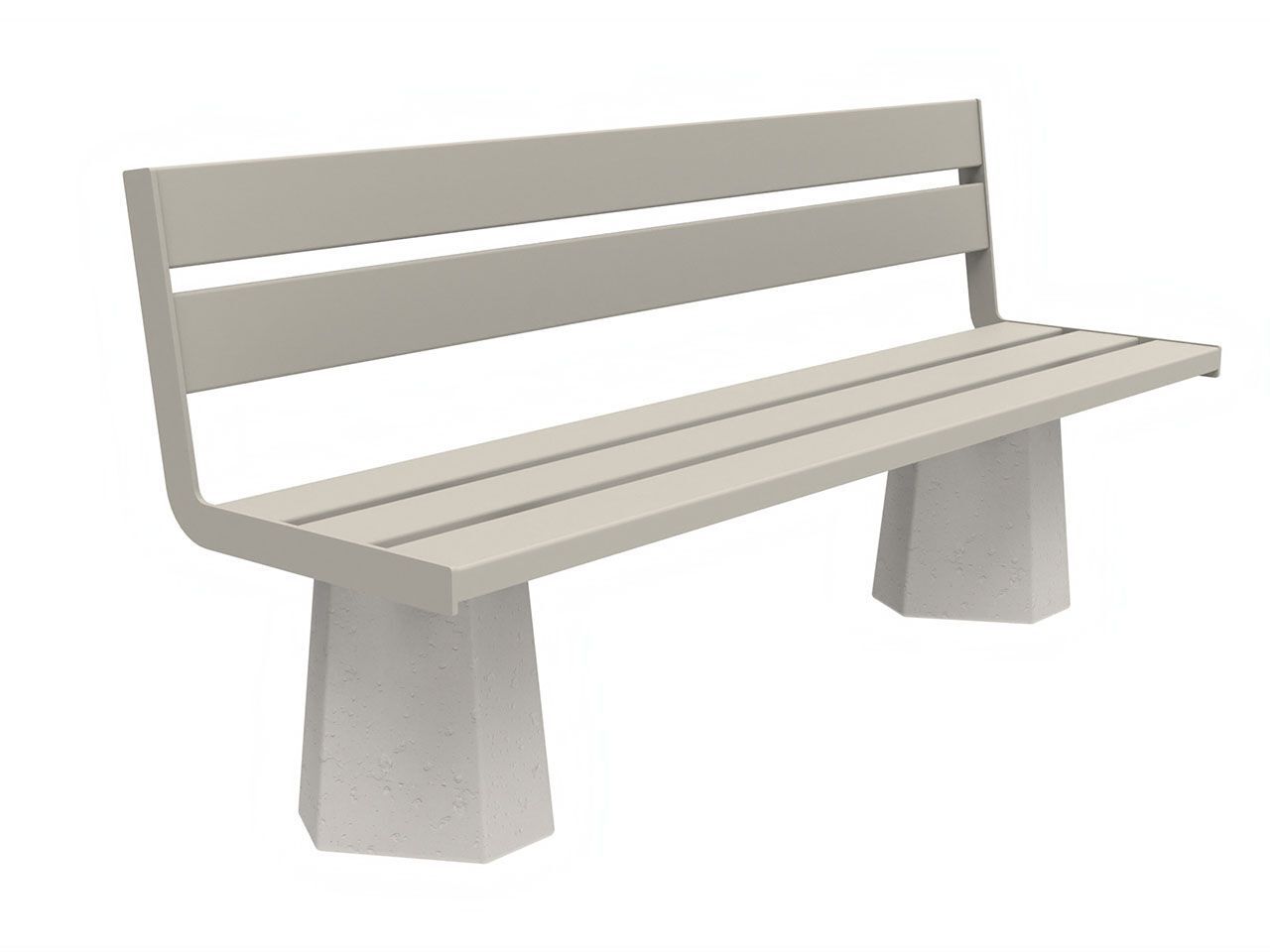 Металлическая и бетонная скамья со спинкой Lazzari Stone ARCH-00059094 - Вид №5