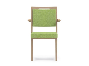 Штабелируемый тканевый стул с подлокотниками