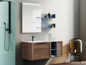 Mobiltesino Подвесная тумба под умывальник с ящиками Frame