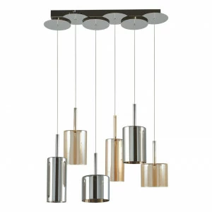 Дизайнерская подвесная люстра Spot Light Flaconetta 1300628 серая SPOT LIGHT ДИЗАЙНЕРСКИЕ, FLACONETTA 108241 Серый