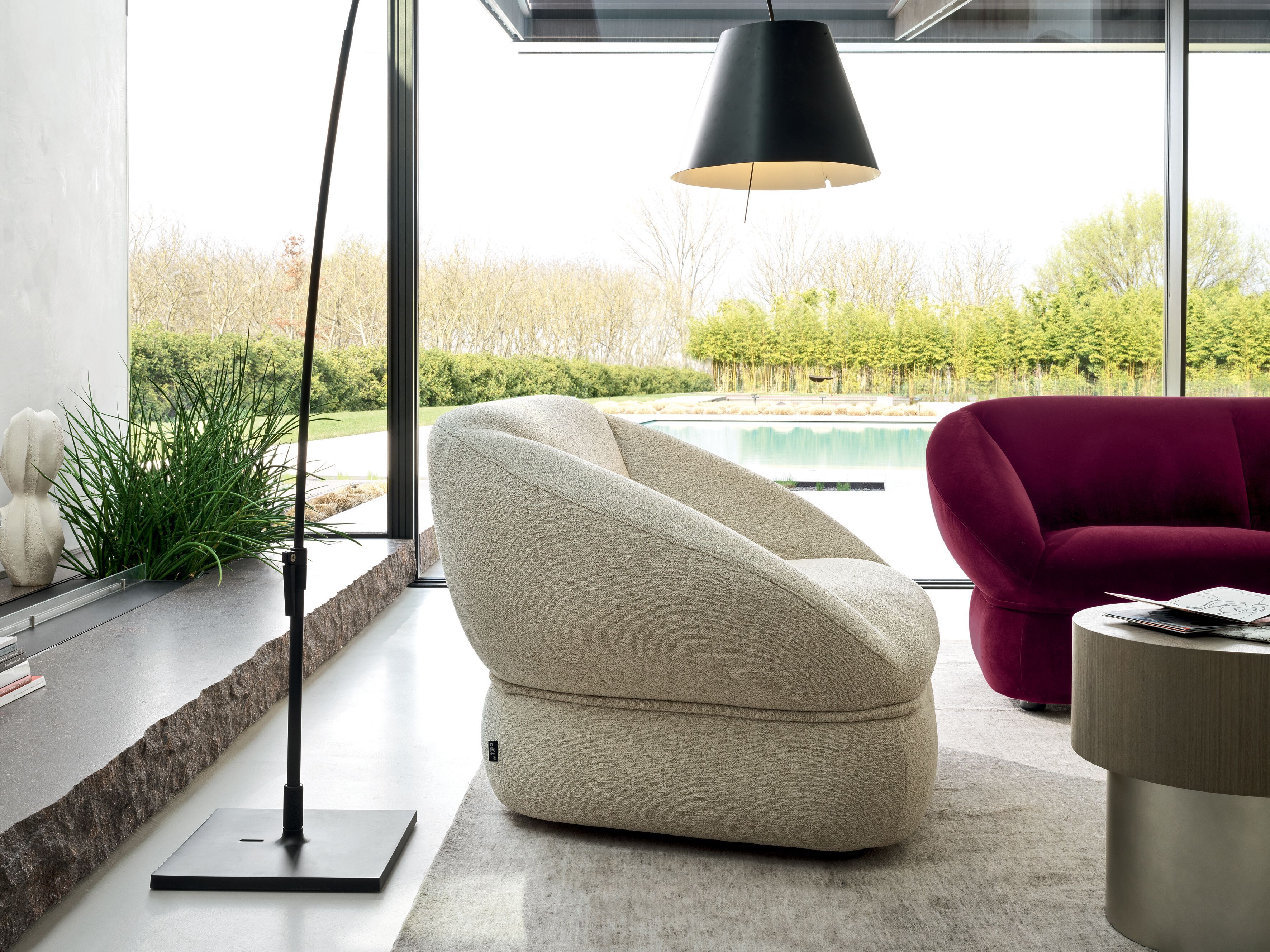 Тканевое кресло с подлокотниками Ditre Italia высокая ARCH-00027151 - Вид №4