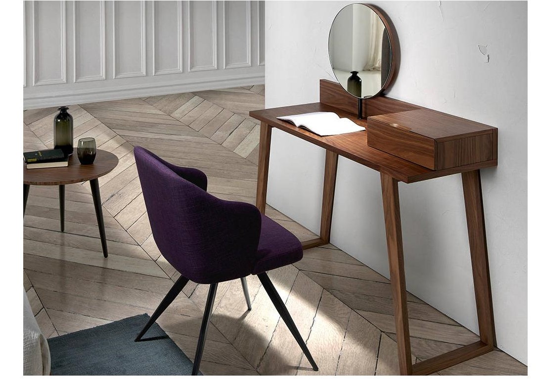 Туалетный столик с зеркалом и ящиком деревянный, охра Angel Cerda ANGEL CERDA  147043 Орех;коричневый  - Вид №2