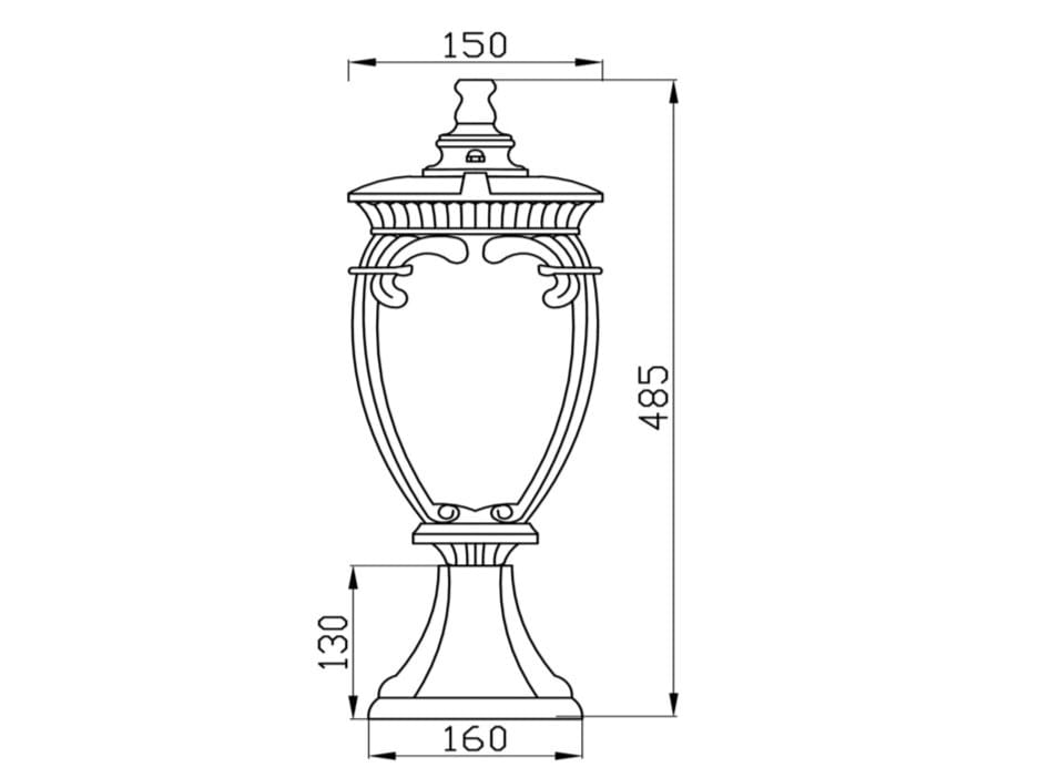 Алюминиевый световой столб Maytoni Fleur ARCH-00132953 - Вид №4