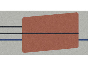 Узорчатый прямоугольный коврик для ванной комнаты