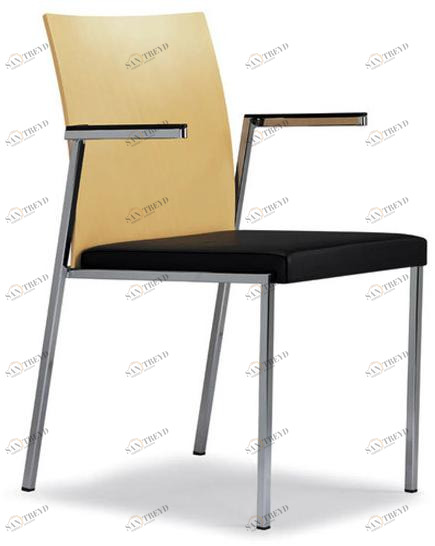 Brunner Штабелируемое кресло для ожидания из кожи с подлокотниками Milano sun-id-1403088