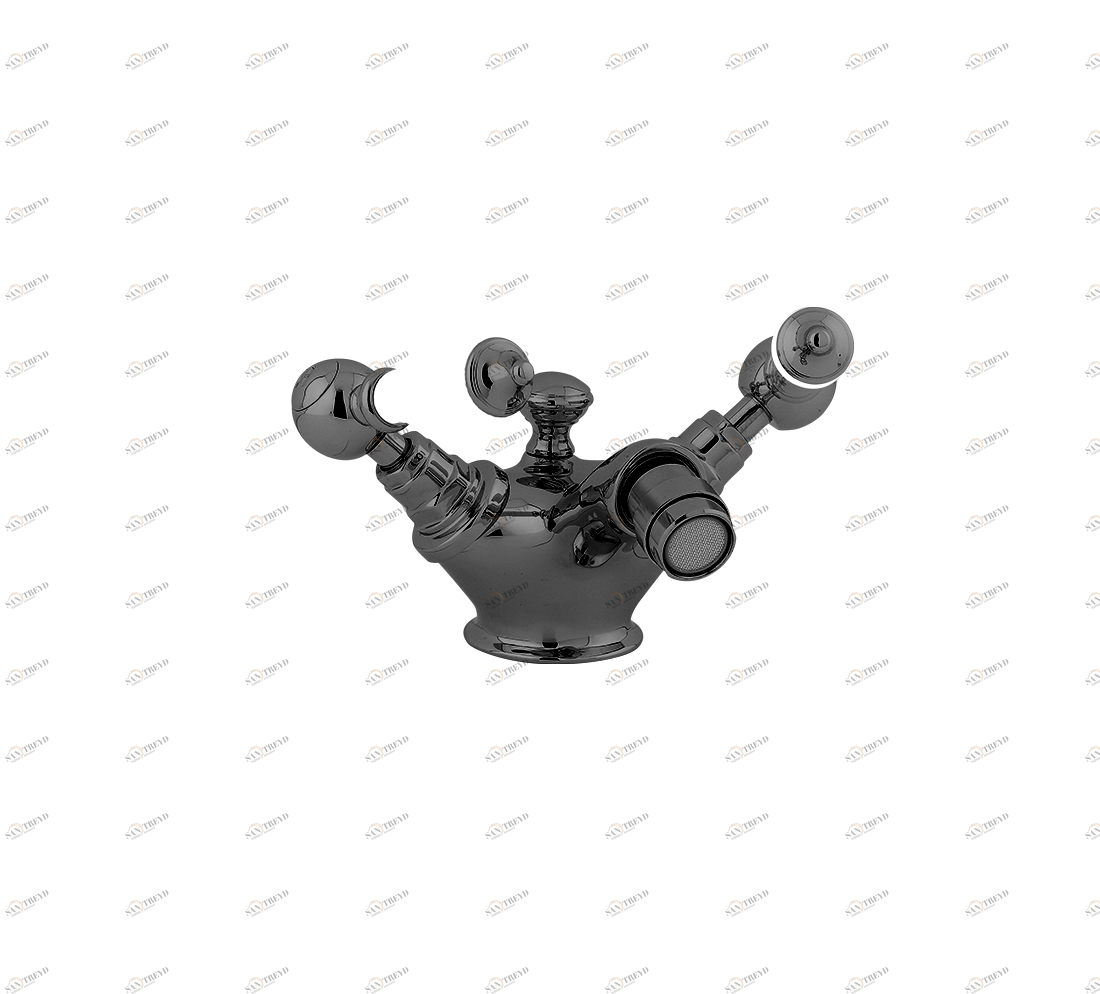 Gentry Home Смеситель для раковины мостик на 2 отверстия 200мм Berkeley Темный никель GH102782 