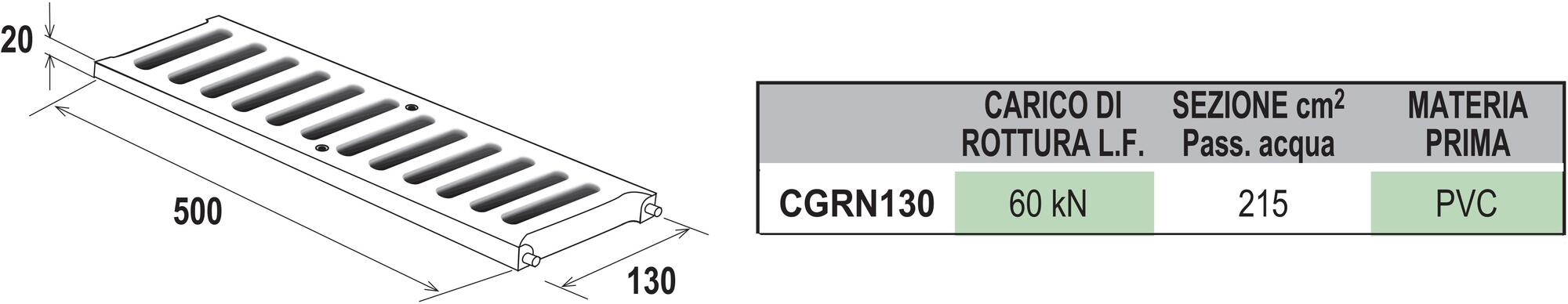 First Corporation Эстетическая решетка подъездной дороги из пвх First plast Cgrn130g - Вид №1