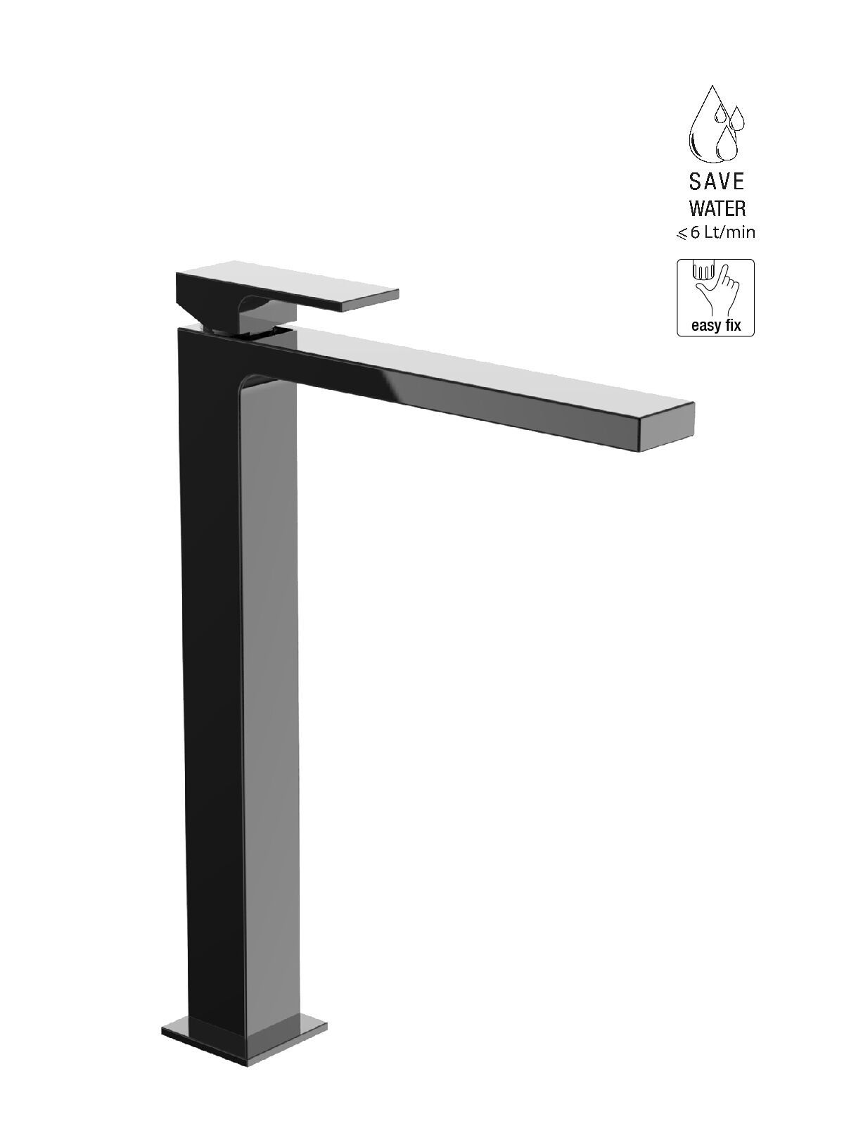 Смеситель для раковины высокого пола с ограничителем расхода Rubinetterie Frattini Vita Due ARCH-00149836 - Вид №8