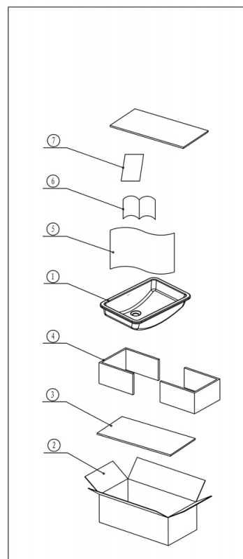 C22212W-ENG Встроенная раковина под столешницу овальная Bravat  - Вид №2