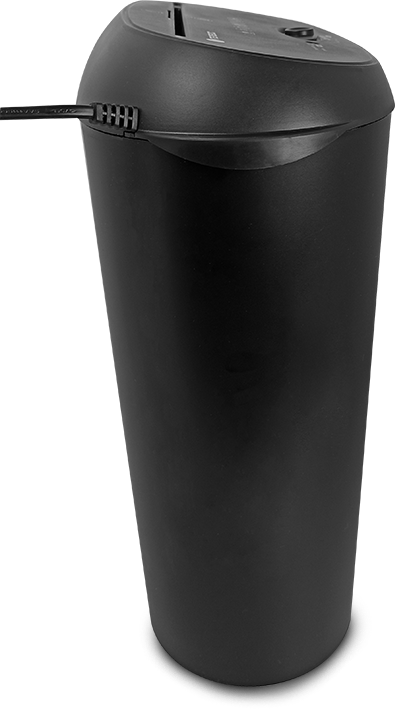 УМ24-4 Уничтожитель документов , din p-4 (4 ур-нь секр.), фрагмент 3,9х38мм, 17 лист (70г/м2), cd/пл.карты/скрепки/скобы, 24 литра Гелеос Santreyd  - Вид №5