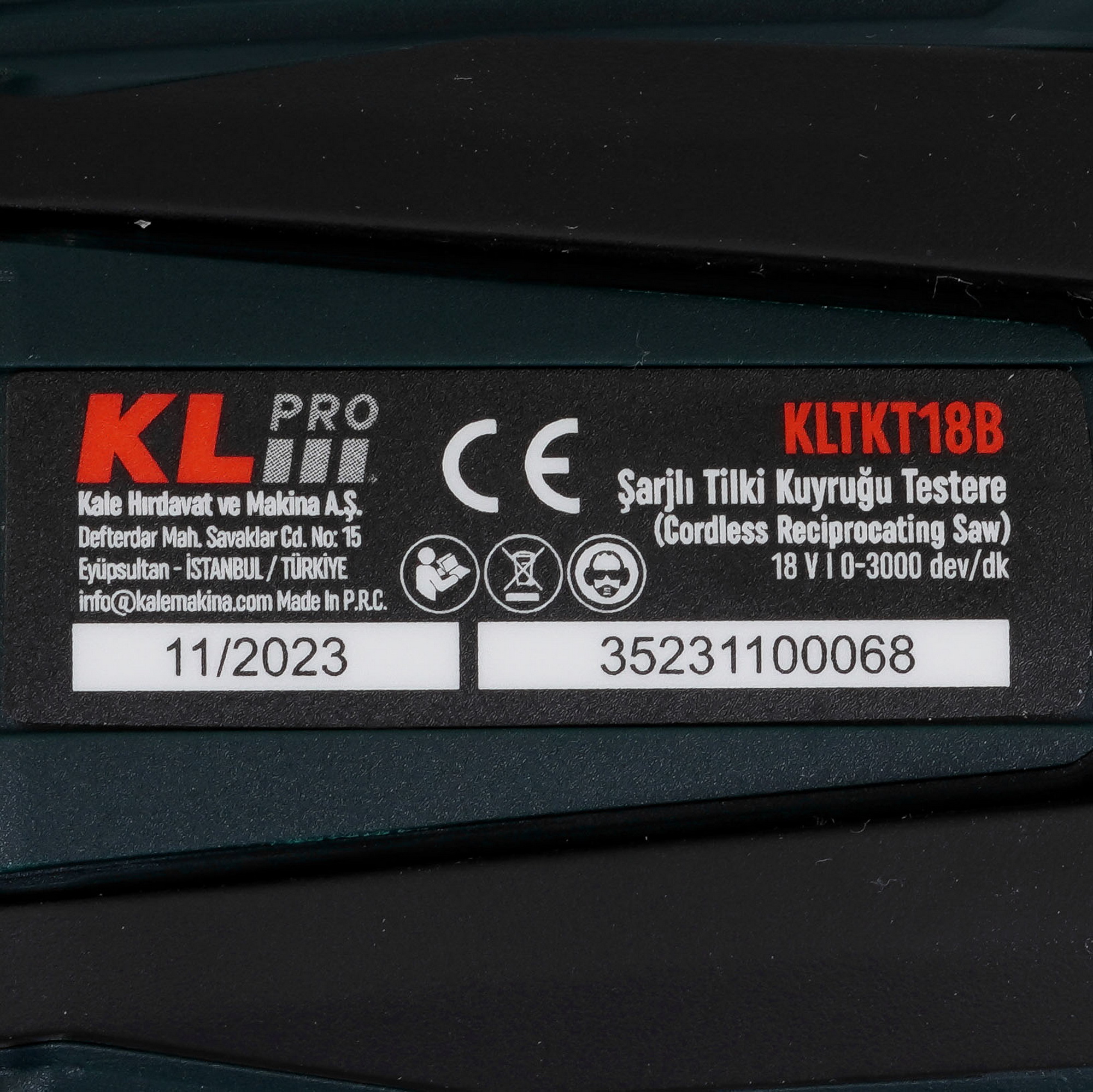 Сабельная пила KLPRO  KLTKT18B-20 9150407 STDN-0150484 - Вид №4