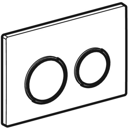 115.085.KM.1 Смывная клавиша Geberit Omega20, двойной смыв Geberit  - Вид №1