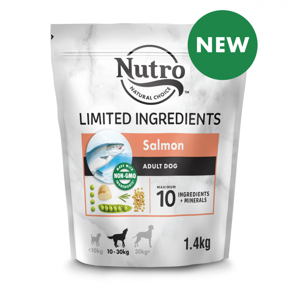ПР0059456 Корм для собак с чувствительным пищеварением с лососем и экстрактом розмарина сух. 1,4кг NUTRO  - Вид №1