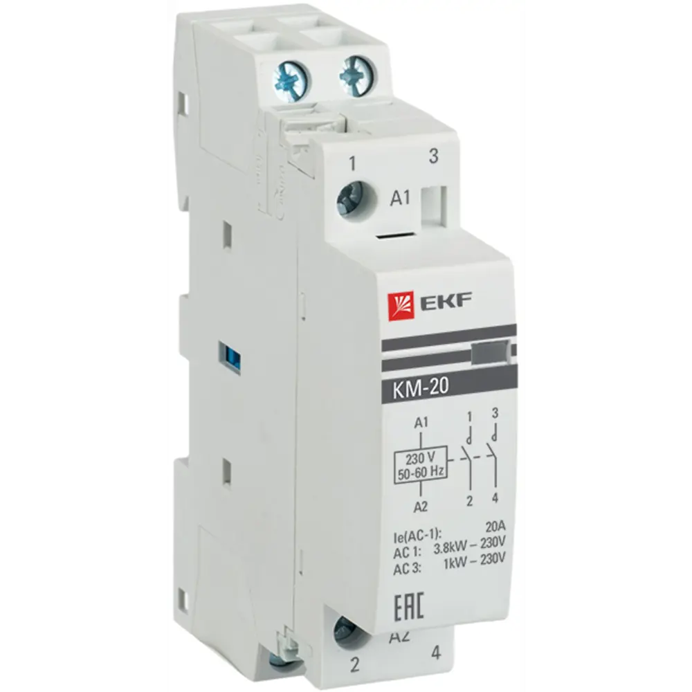 Контактор EKF КМ 2NО для управления мощными нагрузками 82421649 STLM-0027062