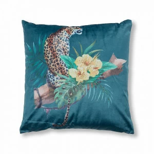 Чехол для подушки Rilene от La Forma LA FORMA ЛЕОПАРД, ЦВЕТЫ, ЖИВОТНЫЕ, РАСТЕНИЯ 298870 Синий