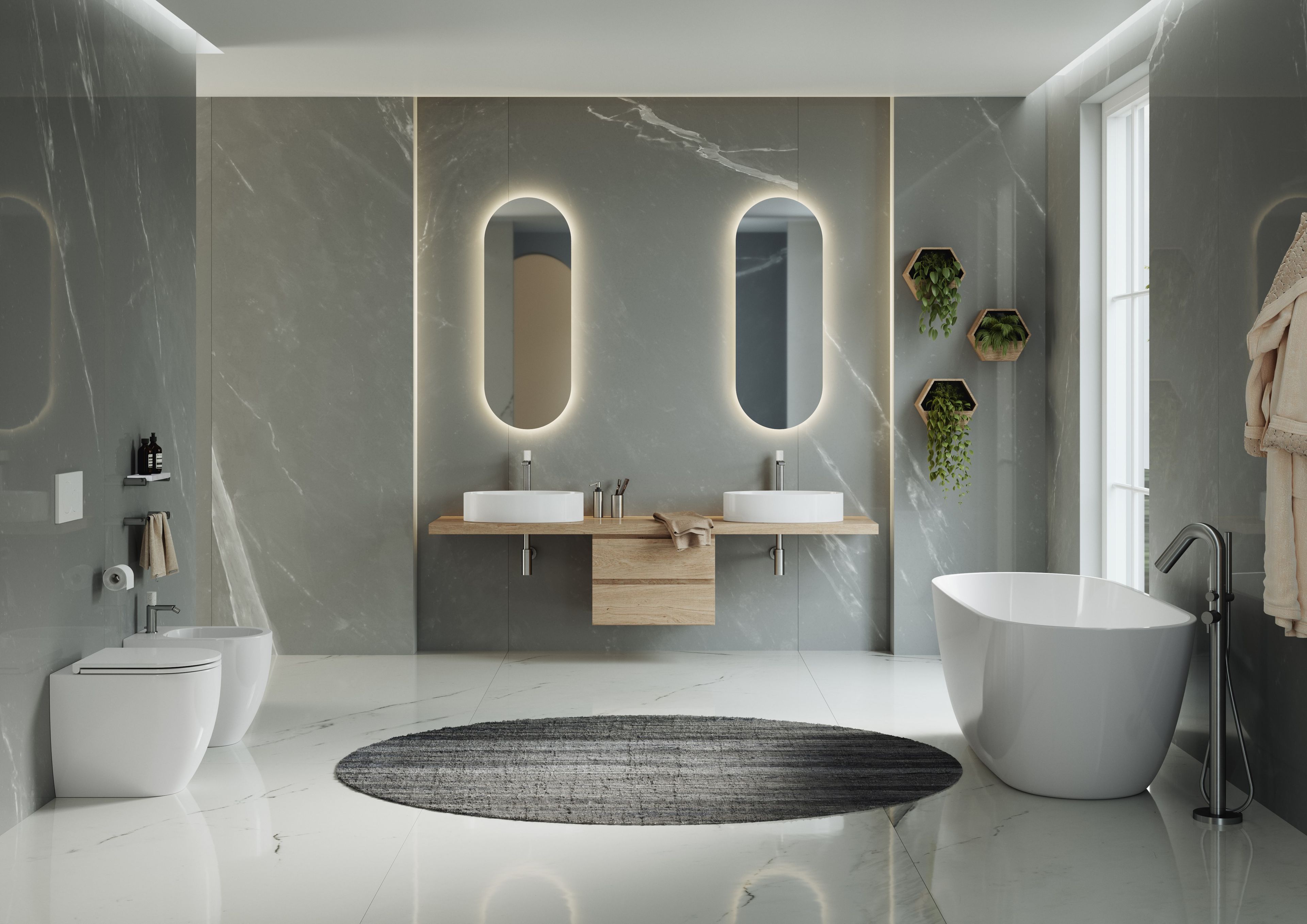 Полная мебель для ванной комнаты GSG Ceramic Design Like ARCH-00081442 - Вид №5