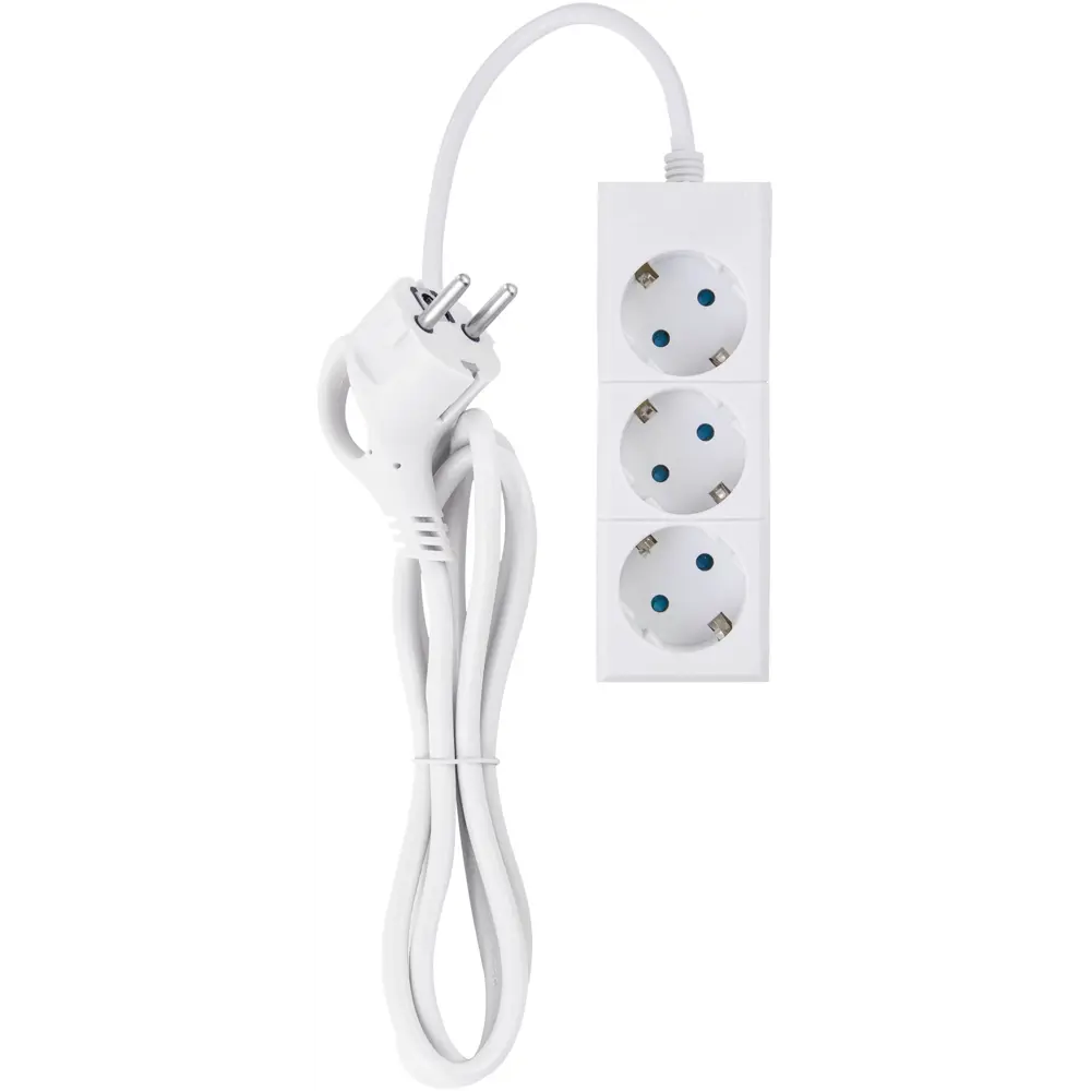 Удлинитель с заземлением Duwi 3 розетки со шторками, 3x1.5мм2, 3 м STLM-2040516