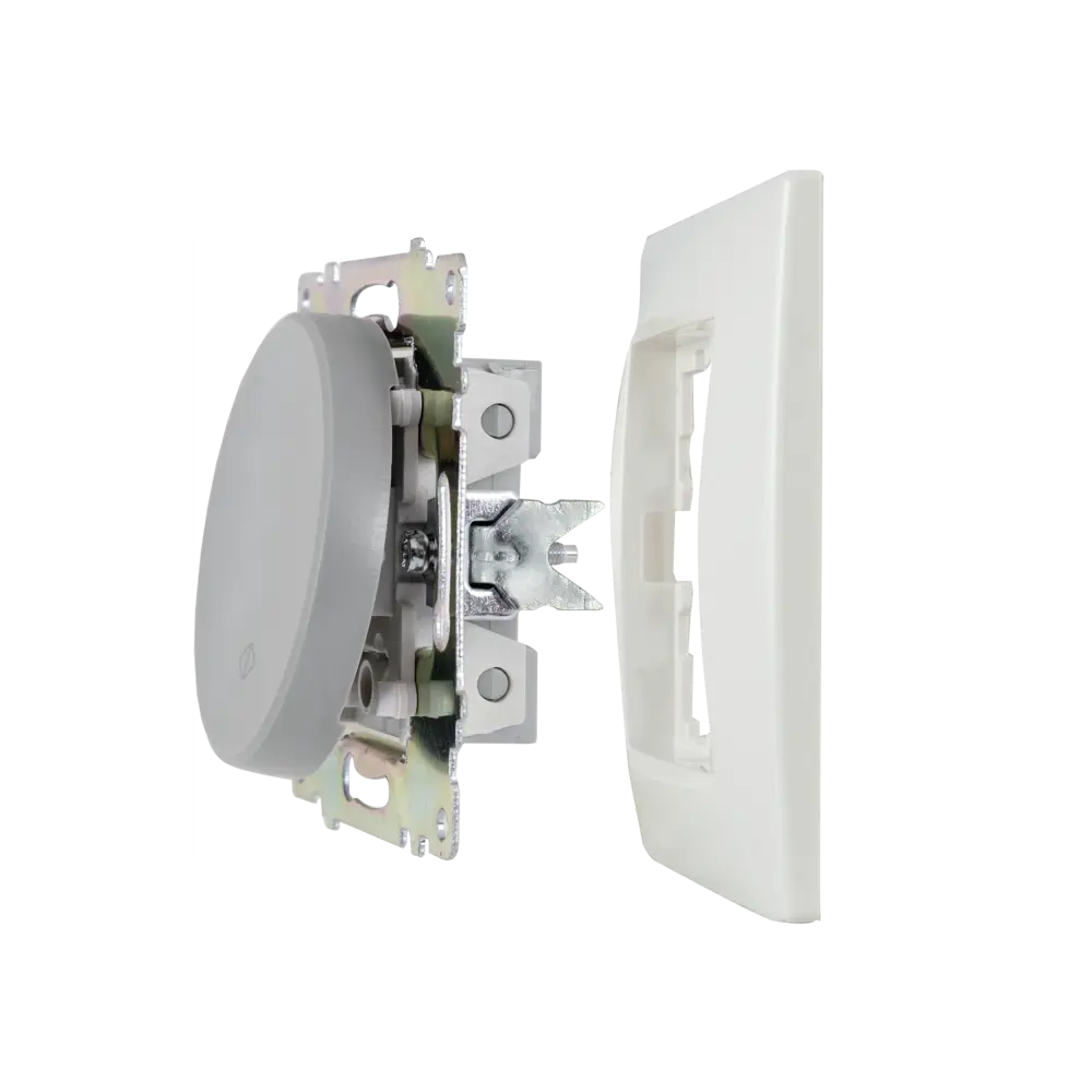 Выключатель перекрёстный встраиваемый Onekey Florence 1 клавиша, цвет серый ONEKEYELECTRO STLM-2128716 - Вид №6