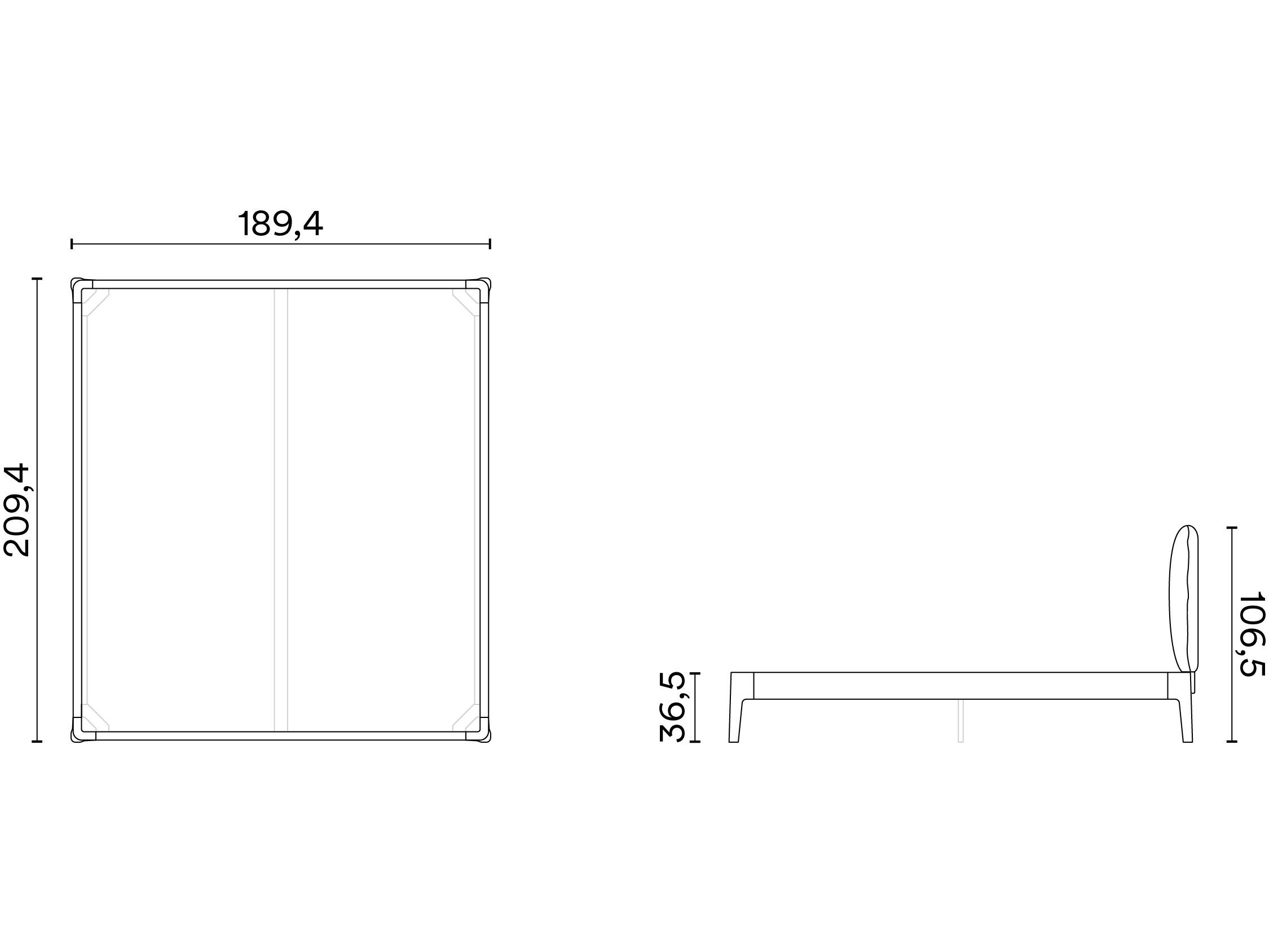 Деревянная двуспальная кровать Noah Living белье ARCH-00050929 - Вид №18