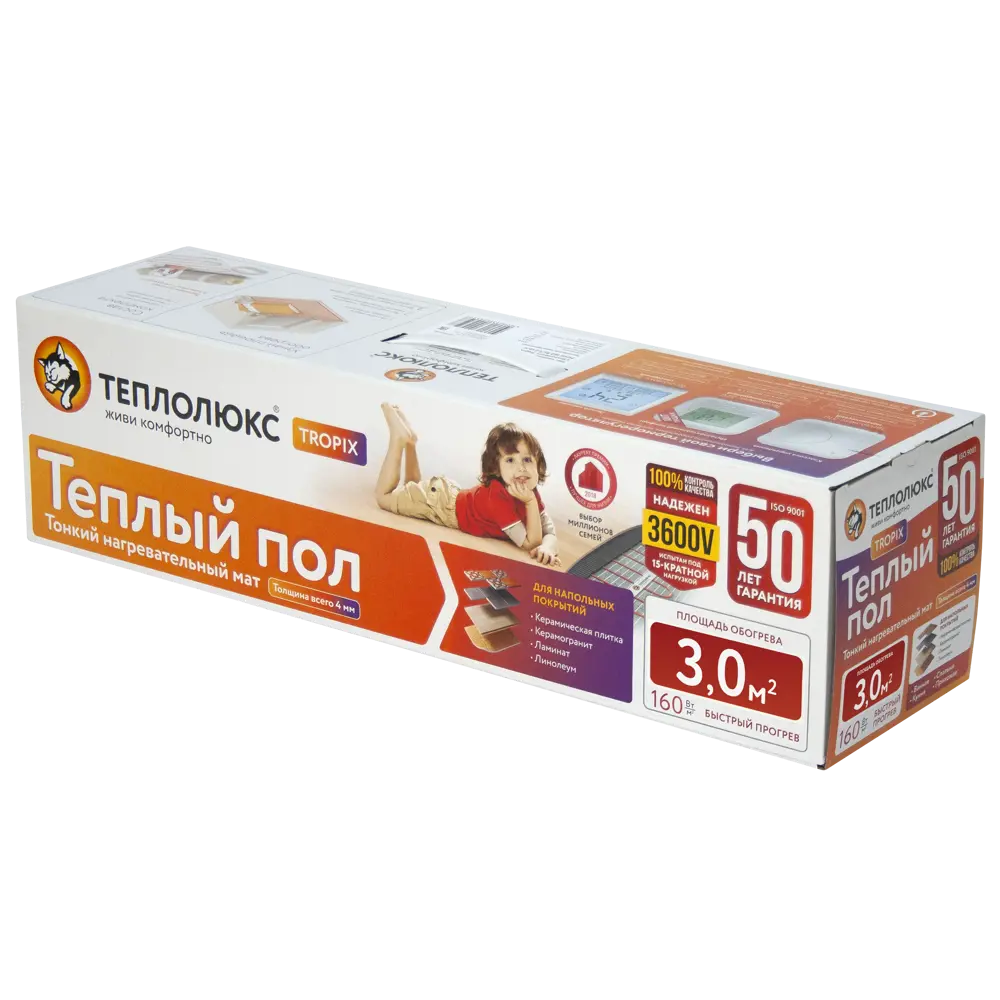 Теплолюкс Tropix: нагревательный мат для тонкого теплого пола 3 м² 82149966 STLM-0020417 - Вид №5