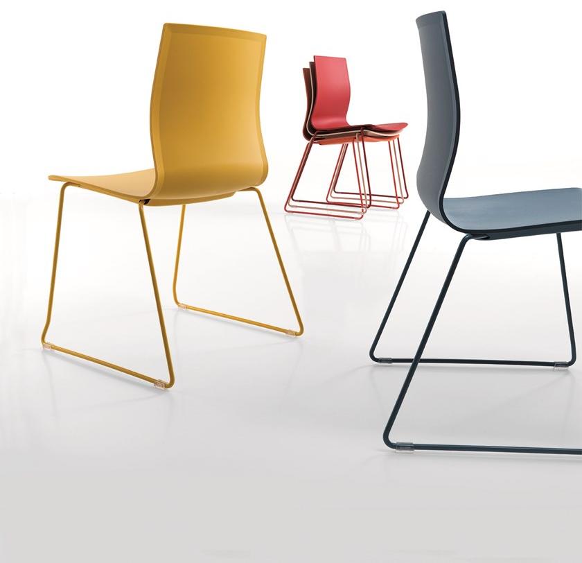 Sesta Стул для конференций, штабелируемый салазками из полипропилена Q3 sun-id-1347612 - Вид №7