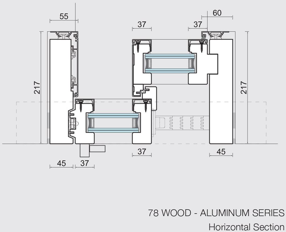 CARMINATI SERRAMENTI Подъемно-раздвижная французская дверь из алюминия и дерева с двойным остеклением Skyline system sun-id-1434718 - Вид №7