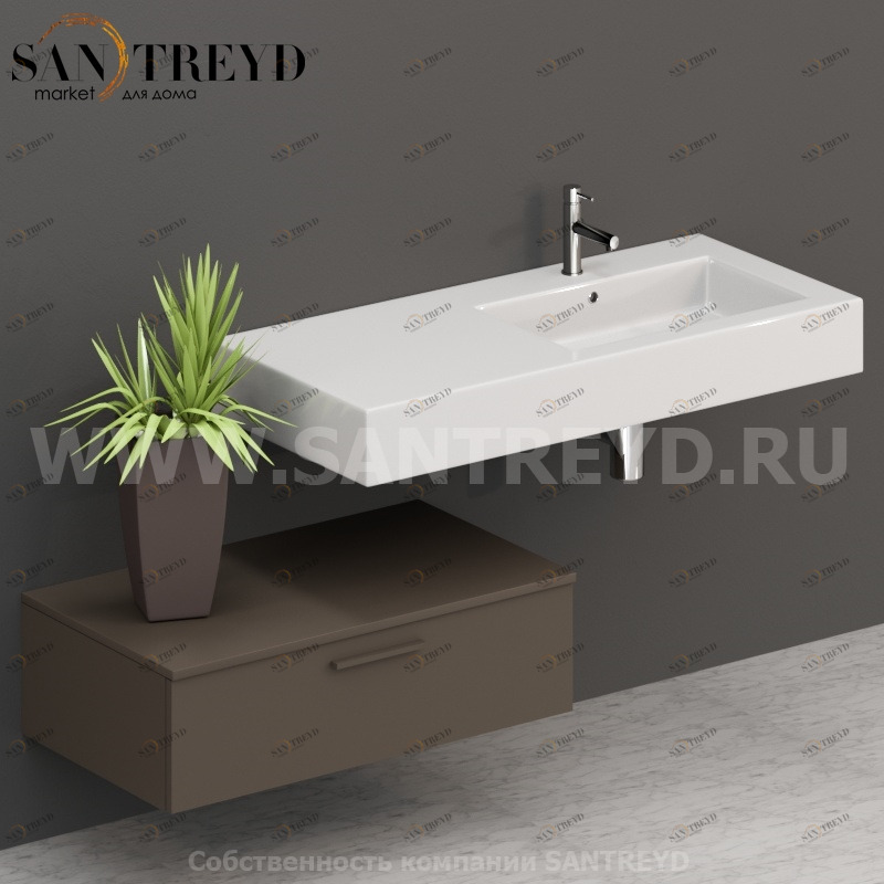 T09052CS2 Столешницы для использования в сочетании с тумбами и открытыми тумбами 90 см коричневая Globo ARREDO WOOD Италия Ceramica Globo