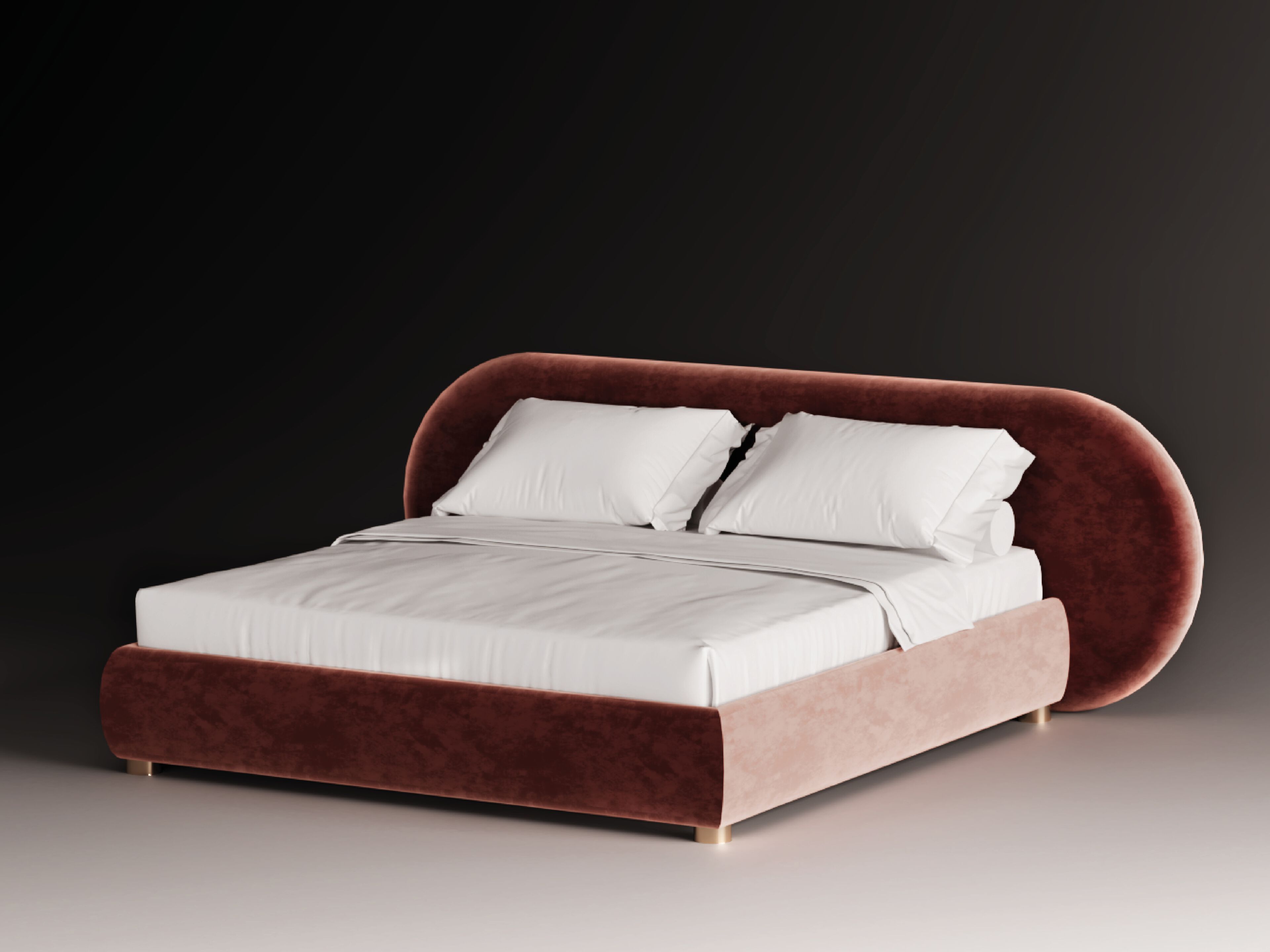 Двуспальная кровать из ткани с мягким изголовьем CASA +39 ENCORE Italia ARCH-00145703